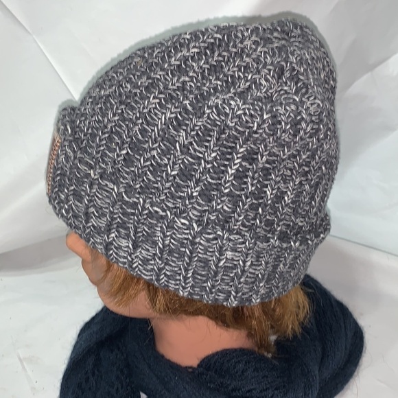 LOVE your Mellon Knit charcoal Beanie with snap for Pom (Pom not included) - Picture 2 of 6
